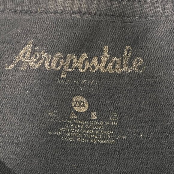 Aeropostale Long Sleeve Shirt Blue New York City 1987 2XL - Picture 6 of 8